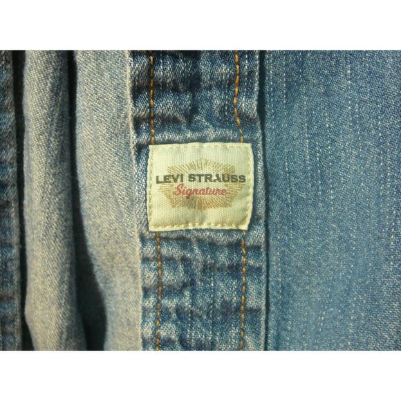 Vtg Levi Signature Denim Button Up with button down collar men's XXL - Picture 6 of 9